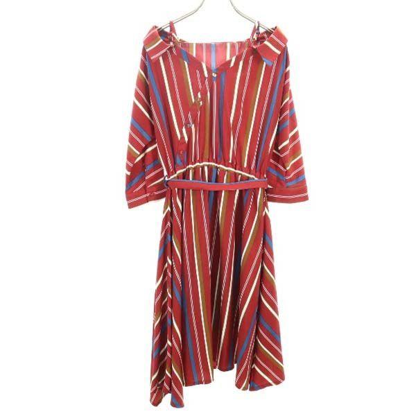 レディアゼル オフショルダー ストライプ ワンピース F 赤系 Redyazel レディース 古着 Pdown Qu Nag 3306 Wht Big 2nd 通販 Yahoo ショッピング