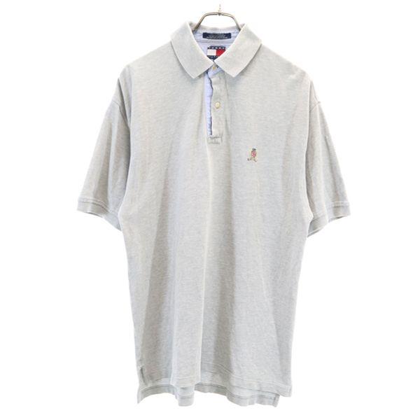 トミーヒルフィガー 90ｓ オールドトミー ワンポイント刺繍 半袖 ポロシャツ M グレー Tommy Hilfiger 鹿の子 メンズ 古着 0731 メール便可 Qu Top 8129 Mpo Big 2nd 通販 Yahoo ショッピング