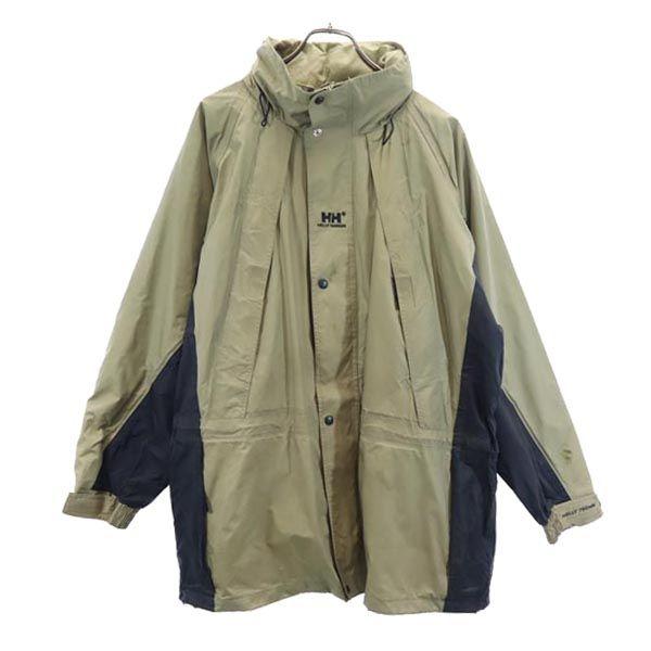 ヘリーハンセン ナイロンジャケット XL カーキ系 HELLY HANSEN ロゴ
