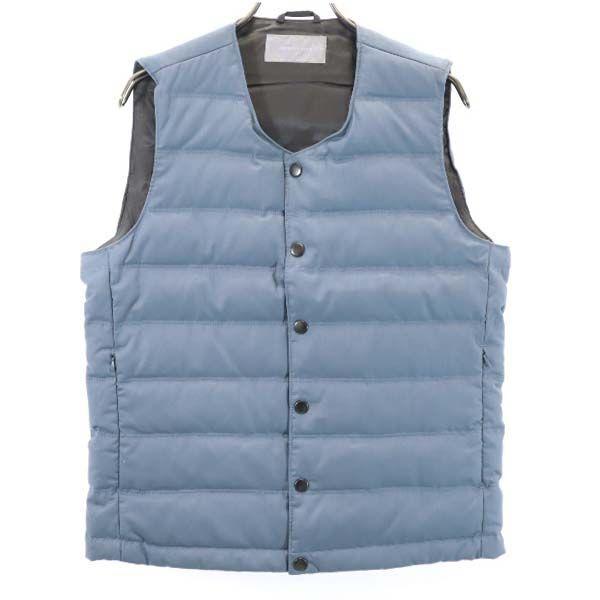 未使用 ハイストリート ノーカラー ダウンベスト L サックスブルー系 High Street インナーベスト 薄手 メンズ 古着 14 Pdown Sh Fre 6868 Mve Big 2nd 通販 Yahoo ショッピング