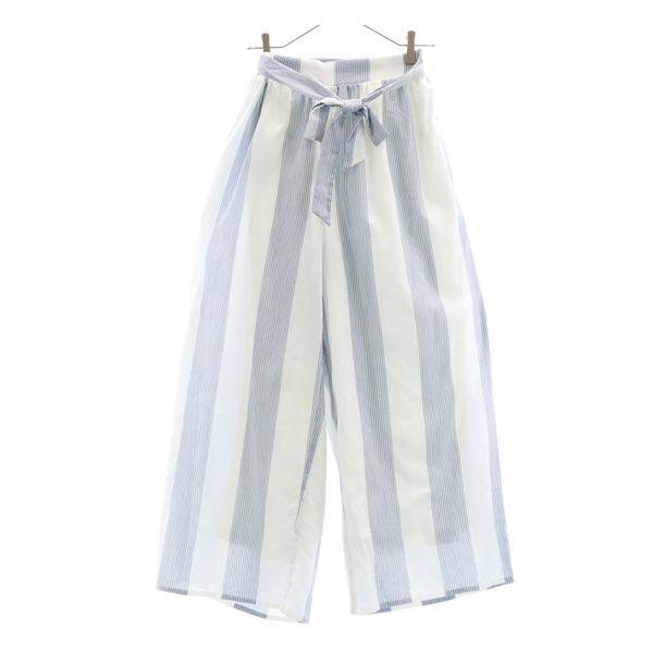 未使用 アズールバイマウジー ビッグストライプ柄 ワイドパンツ S 白 ブルー Azul By Moussy レディース 0624 Sh Lng 933 Whp Big 2nd 通販 Yahoo ショッピング