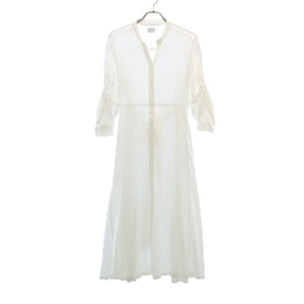 未使用 ローズバッド ストライプ柄 袖ねじり シャツ ワンピース F 白 Rose Bud 2way ロング レディース 古着 0906 Pdown Sh Nag 1000 Wht Big 2nd 通販 Yahoo ショッピング