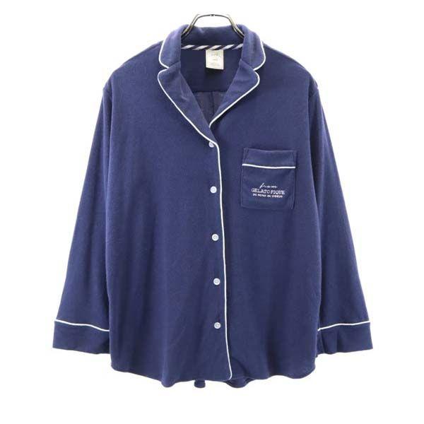 未使用 ジェラートピケ ルームウェア パジャマ パイルシャツ F