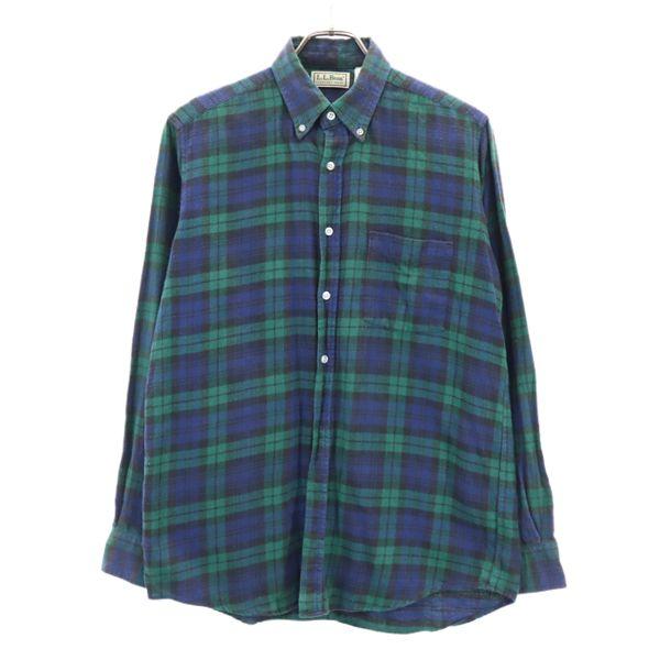 エルエルビーン 70 80s チェック柄 長袖 ボタンダウンシャツ 緑系 L L Bean ヴィンテージ メンズ 古着 0907 メール便可 Top Mls Big 2nd 通販 Yahoo ショッピング