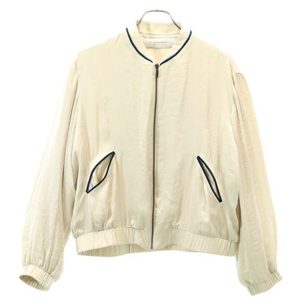 ザラベーシック ジャケット S ベージュ Zara Basic バック刺繍 ノーカラー ジップ ブルゾン レディース 古 Top Whj Big 2nd 通販 Yahoo ショッピング