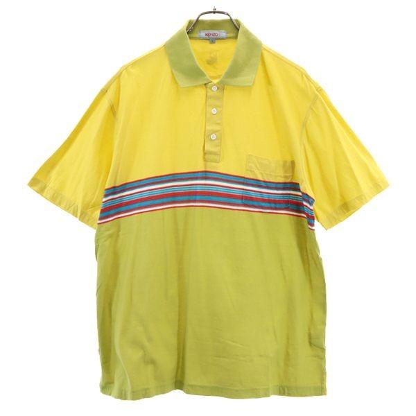 ケンゾー ゴルフウェア 5 黄 KENZO GOLF ポロシャツ メンズ 古着 