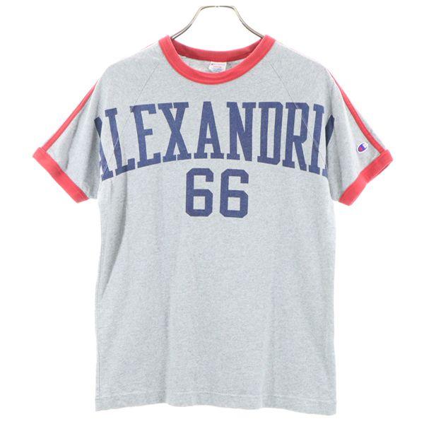 チャンピオン ロゴ プリント 半袖 Tシャツ M グレー Champion ラグラン メンズ 古着 0625 メール便可 Top 5866 Mts Big 2nd 通販 Yahoo ショッピング