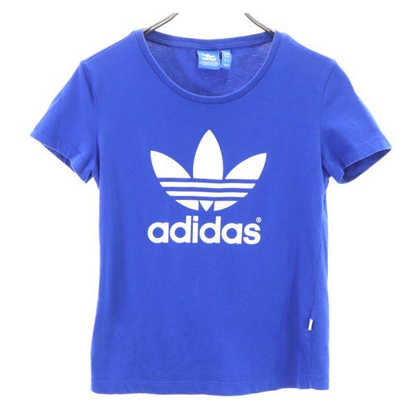 アディダスオリジナルス 半袖 Tシャツ M 青系 Adidas Originals デカロゴ レディース 古着 0706 メール便可 Top 6743 Wts Big 2nd 通販 Yahoo ショッピング