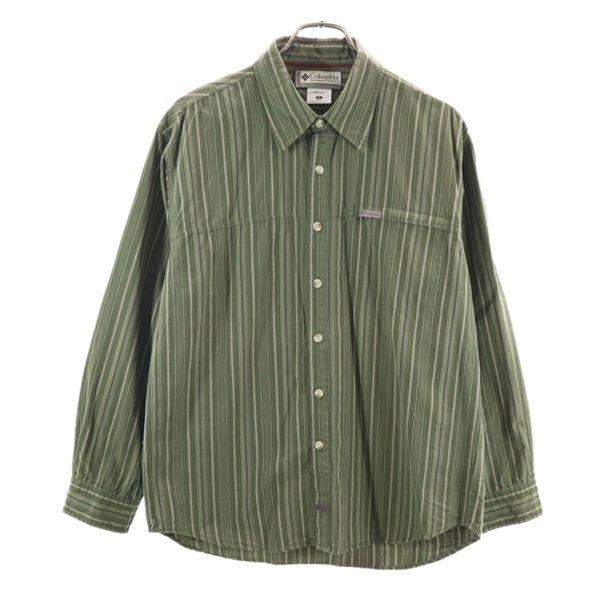 コロンビア ストライプ柄 長袖 シャツ S 緑系 Columbia メンズ 古着 0901 メール便可 Top 9762 Mls Big 2nd 通販 Yahoo ショッピング