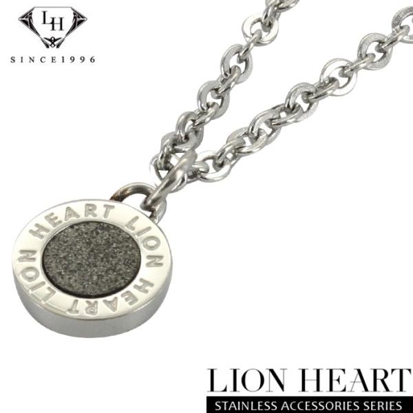 他サイト： ネックレス メンズ ライオンハート LION HEART ブランド ステンレス ペンダント サークル ネックレス 04N126SM 送料無料沖縄以外の商品画像