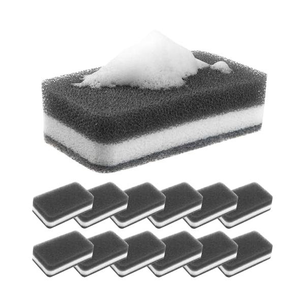 他サイト： HOMEXCEL キッチンス スポンジ 食器洗い 12個入り キズつけない 泡立ち 水切れがよい 研磨粒子なし 台所用品 ロング型 (グレー)の商品画像