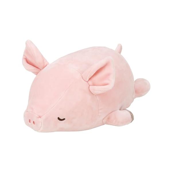 他サイト： りぶはあとボルスタークッションマシュマロアニマルブタのピンキー(全長約30cm)ふわふわもちもち38983-21の商品画像