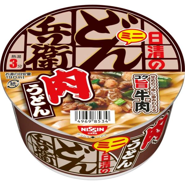 どん兵衛 肉うどんミニ 日清食品 カップ麺 40g×12個