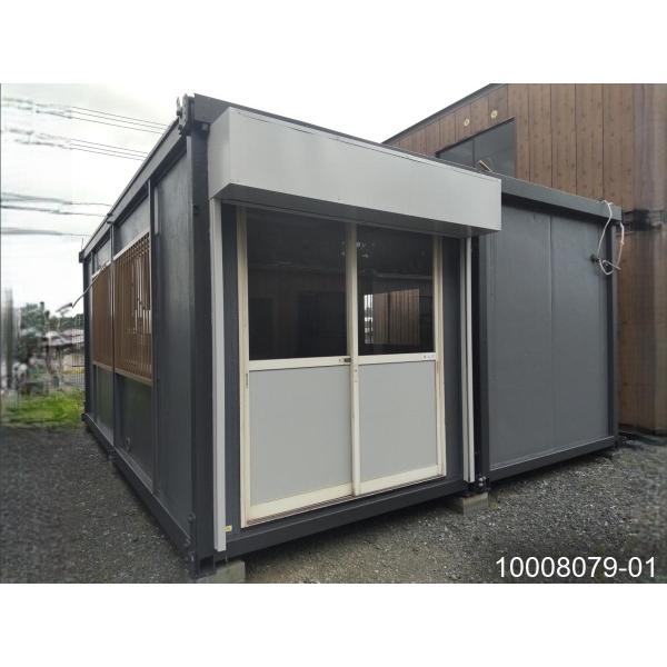 トイレ・シンク付き 5.4m 7.7坪 2連棟 ユニットハウス 中古 15.4畳 25.5平米 オフィス 休憩所 食堂 簡易住宅 10008079-01