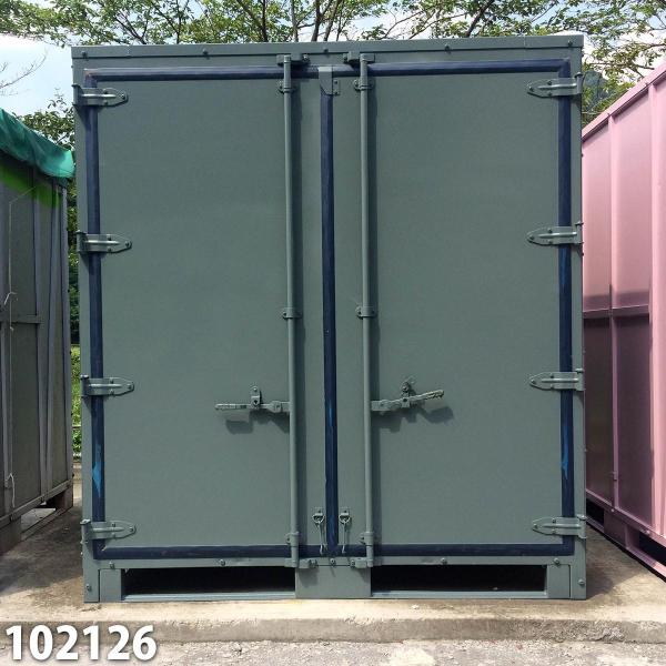 迷彩コンテナ 1坪 2m×2m 102124 中古 格安リニューアル販売 2mコンテナ 倉庫 物置