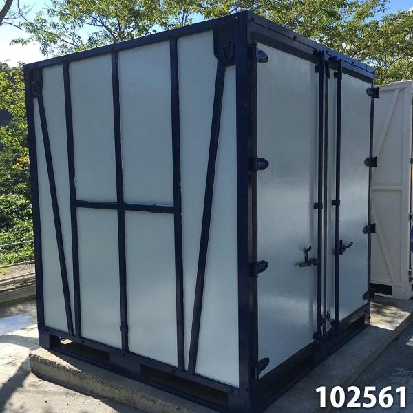 迷彩コンテナ 1坪 2m×2m 102124 中古 格安リニューアル販売 2mコンテナ 倉庫 物置