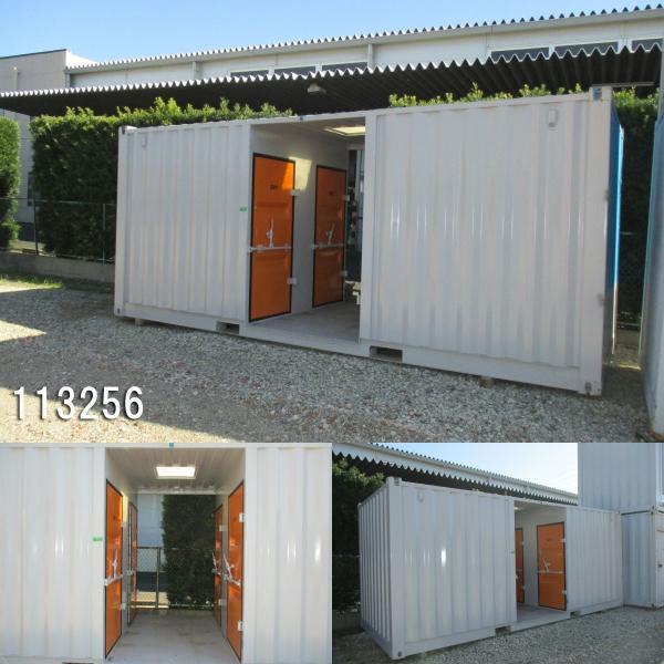 中古コンテナ 中古ユニットハウス 中古プレハブ 4.4坪 20ft4ドア変形