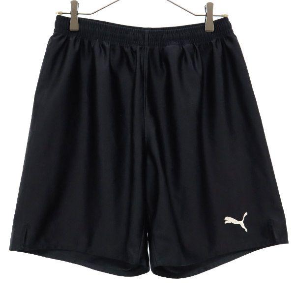 PUMA プーマ 日本製 トレーニング ショートパンツ O ブラック ウォームアップ メンズ 古着 中古