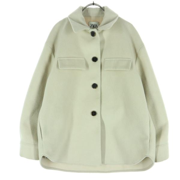 ZARA ザラ 長袖 ジャケット M アイボリー レディース 古着 中古