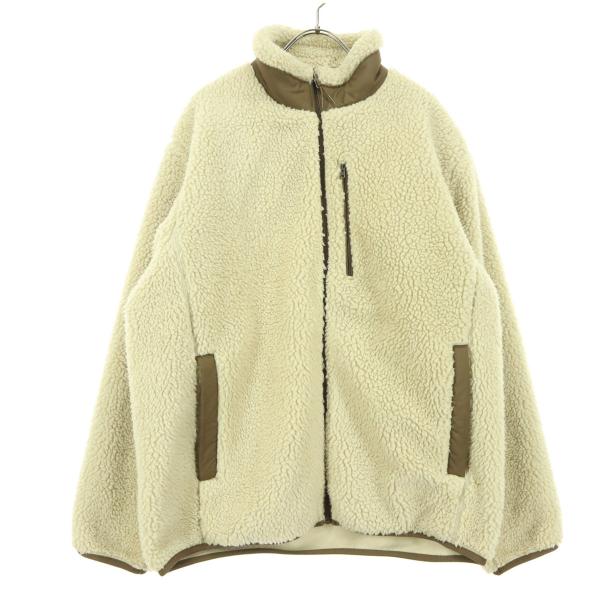 UNIQLO ユニクロ フリース ボアジャケット L ベージュ メンズ 古着 中古