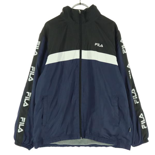 FILA フィラ 長袖 ウインドブレーカー M ブラック レディース 古着 中古