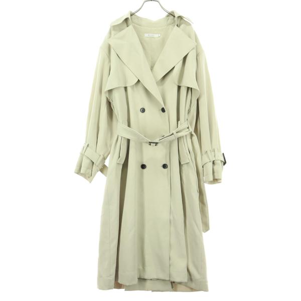 MOUSSY マウジー 長袖 トレンチコート 2 アイボリー レディース 古着 中古