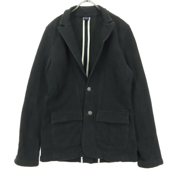 GAP ギャップ 裏起毛 長袖 スウェット地 テーラードジャケット XS ブラック メンズ 古着 中古