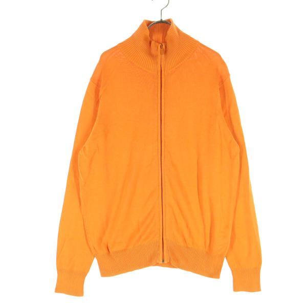 ZARA MAN ザラマン 長袖 ドライバーズ ニットジャケット L オレンジ メンズ 古着 中古