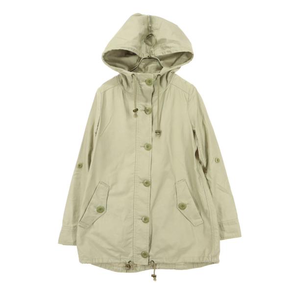 BLACK BY MOUSSY ブラックバイマウジー コットン 長袖 フーディジャケット 1 ベージュ系 レディース 古着 中古