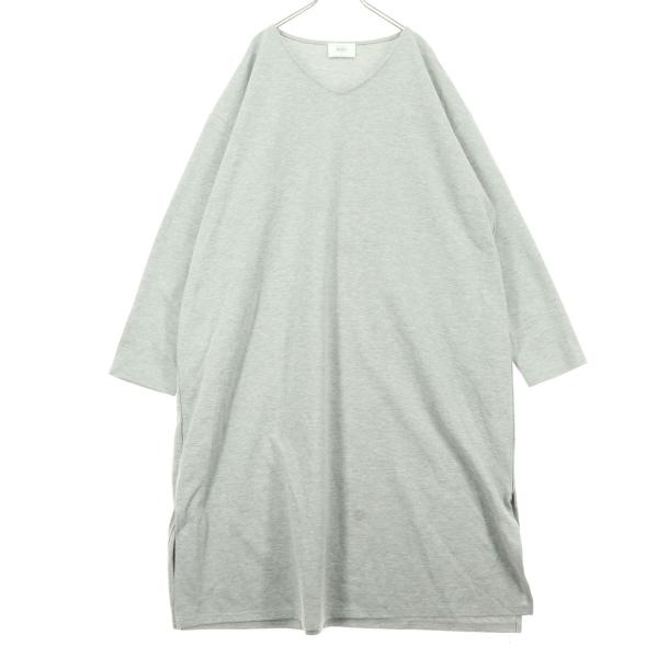 HUG.U ハグユー 長袖 ロングワンピース L グレー レディース 古着 中古