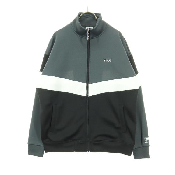 FILA フィラ ロゴ 長袖 トラックジャケット M ジャージ メンズ 古着 中古