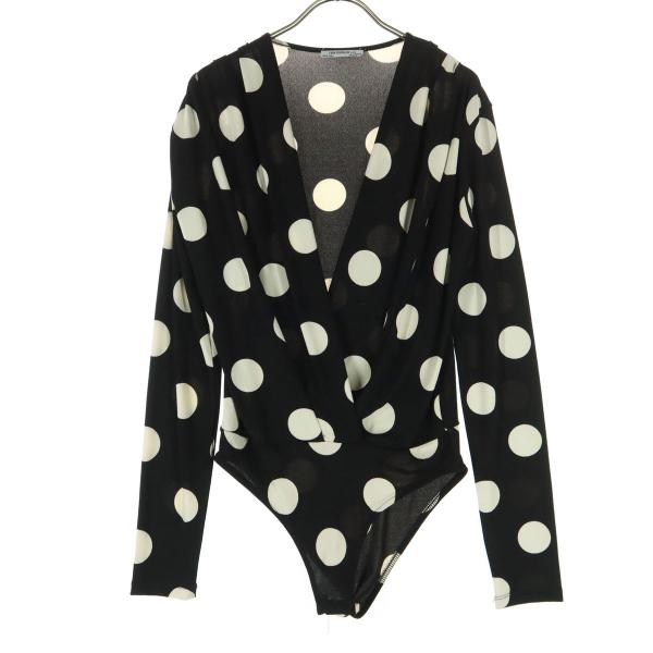 美品 ZARA TRAFALUC ザラトラファルック 水玉柄 長袖 ブラウス S ブラック レディース 古着 中古