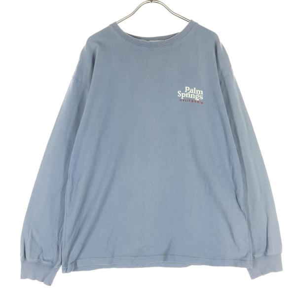 FREAK'S STORE フリークスストア 刺繍 長袖 Tシャツ L ブルー系 ロンT メンズ 古着 中古