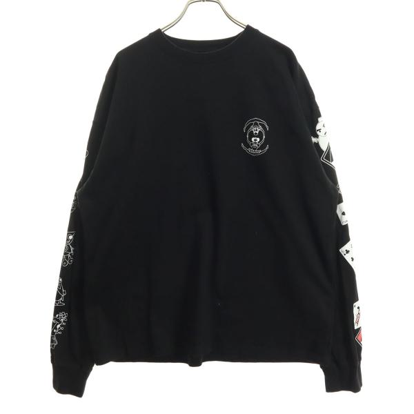 古着　クレヨンしんちゃん Tシャツ LLサイズ クレヨンしんちゃん プリント柄 長袖 Tシャツ L ブラック ロンT メンズ