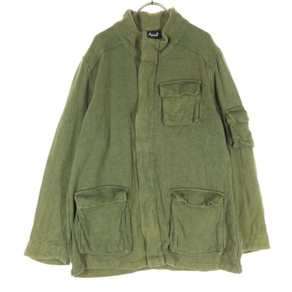 Amina アミナ 長袖 ジップジャケット カーキ メンズ 古着 中古