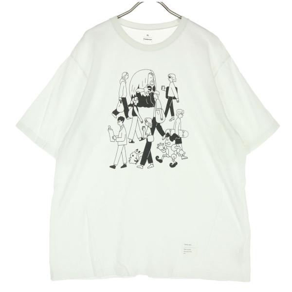 ポケモン　古着　Tシャツ Pokemon（ポケモン） プリント柄 半袖 Tシャツ XL アイボリー メンズ