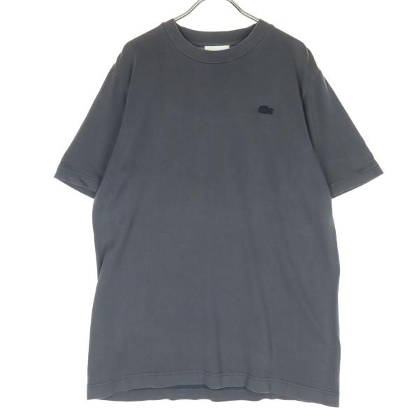 LACOSTE ラコステ ワンポイントロゴ 半袖 Tシャツ S グレー メンズ 古着 中古