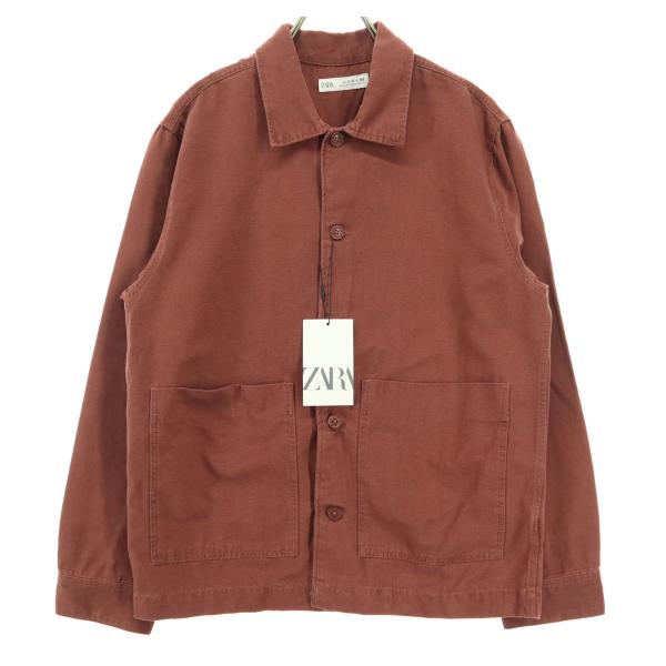ZARA ザラ 長袖 コットンジャケット 11-12 レッド系 キッズ 古着 中古