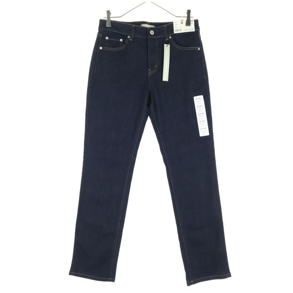 未使用 UNIQLO ユニクロ ストレートデニムパンツ w26 ブルー系 レディース 古着 中古