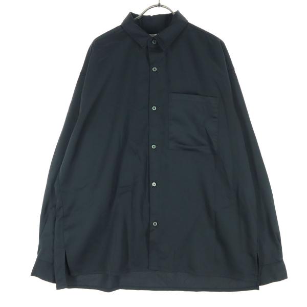 美品 MONO-MART モノマート 長袖 シャツ M ブラック メンズ 古着 中古