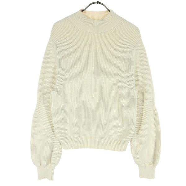 ZARA ザラ 長袖 ハイネック ニット L アイボリー レディース 古着 中古