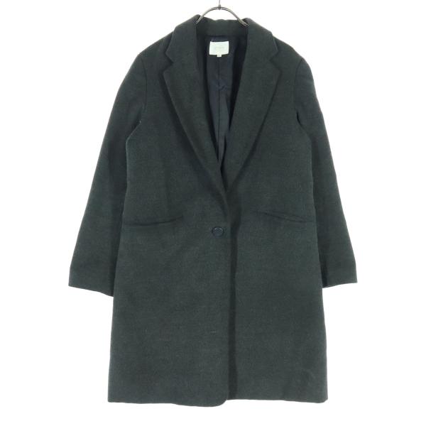 grove グローブ 長袖 チェスターコート L グレー レディース 古着 中古