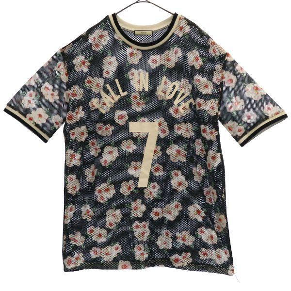 jouetie ジュエティ 総柄 半袖 Tシャツ M ネイビー系 メンズ 古着 中古