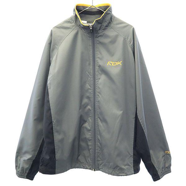 Reebok リーボック プリント ジップジャケット M ロゴ メンズ 古着 中古