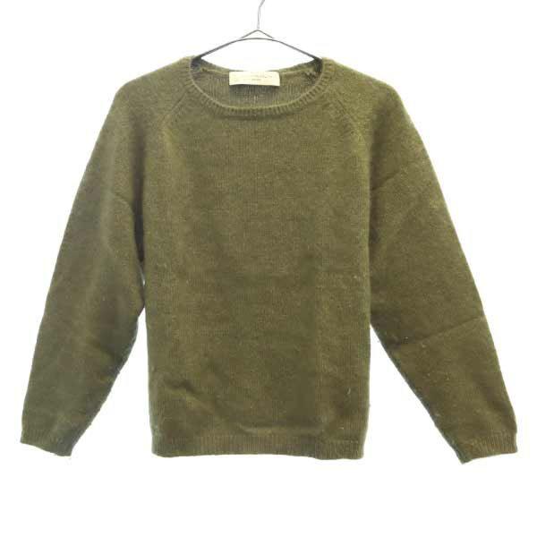 BEAUTY&YOUTH UNITED ARROWS ビューティアンドユースユナイテッドアローズ アンゴラブレンド 長袖 セーター カーキ ニット レディース 古着 中古