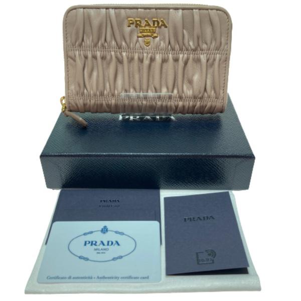 PRADA プラダ 中長財布 PORTAFOGLIO LAMPO 1ML157 ベージュ CIPRIA ラウンドファスナー bigban_1001102907869