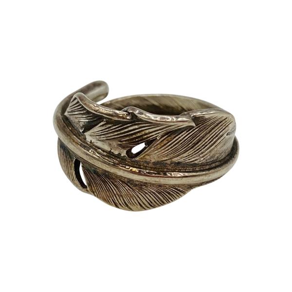 マ*ん様 美品 ラリースミス カゼキリ フェザー リング ピンキー 9号 ◎◎LARRY SMITH ラリースミス KAZEKIRI FEATHER PINKIE RING