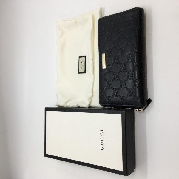 GUCCI ◎◎ グッチ グッチシマ ラウンドファスナー長財布 レザー