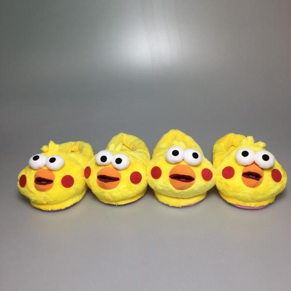 もこもこスリッパ ルームシューズ  ドコモポインコ　モコモコスリッパ ペア やや傷や汚れあり