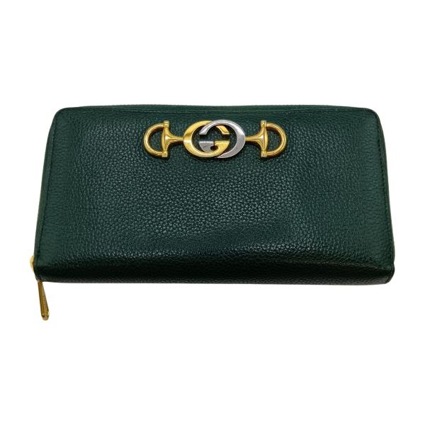 GUCCI グッチ ズゥミ ラウンドファスナー 長財布 570661 1147 グリーン GUCCI（グッチ） ズゥミ ラウンドファスナー 長財布 570661 1147